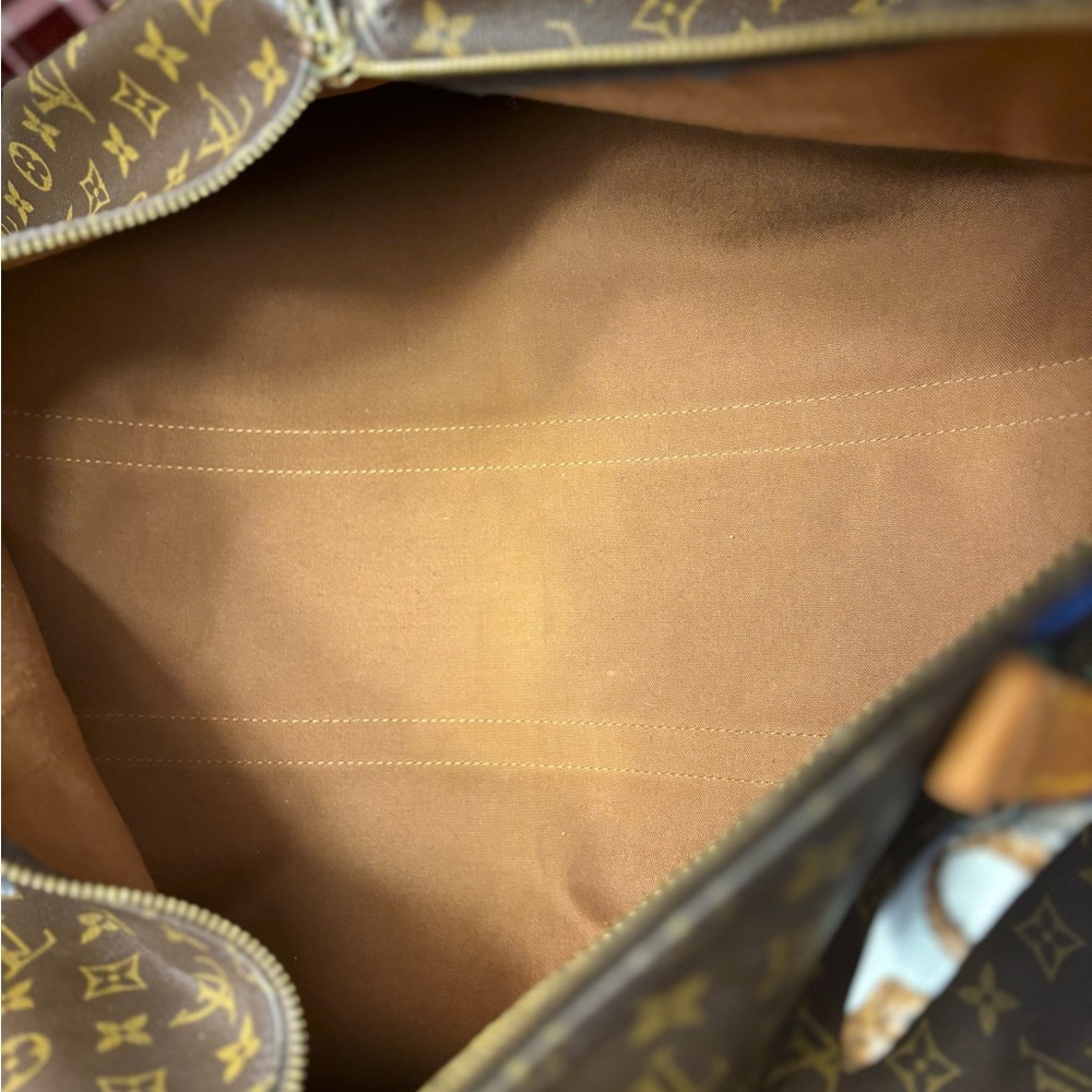 Louis Vuitton Brown Monogram Canvas Keepall 55 Duffel Bag with unbranded strap - Picture 13 of 15